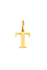 Buchstaben Charm T Halsketten Anhaenger in gold aus Edelstahl für Frauen von Lymaja Lymaja