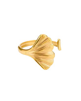 Elegance Shell Ring in gold aus Edelstahl 18k vergoldet für Frauen von Lymaja Jewelry