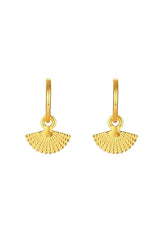 Lymaja Muschel Shell Creolen Ohrringe in gold