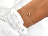 Sonnen Armkette aus 18k vergoldeten Edelstahl von Lymaja Jewelry