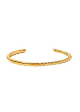 Classy Twist Gold Armreif gedreht und glänzend aus Edelstahl von Lymaja Jewerly
