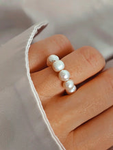 Handgemachter Perlenring aus großen Süßwasserperlen - Lymaja