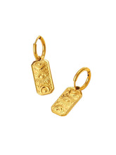 Ohrring Creolen in gold mit einem Auge Stern und Mond Motiv- Lymaja