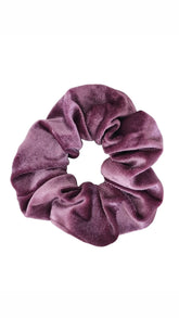 Weicher Samt Scrunchie Haargummi in Mauve von Lymaja