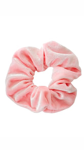 Samt Scrunchie in Puder Rosa weicher Haargummi - LYMAJA
