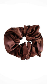 Satin Scrunchie Haargummi in Braun Haaraccessoires - LYMAJA