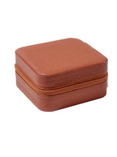 Braune Schmuck Box aus PU-Leder für Schmuckaufbewahrung