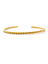 Slim Twist Armreif aus 18K Gold Edelstahl, leichter und verstellbarer Armschmuck