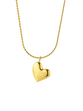 Goldene Frauen Halskette mit einem Herz Anhänger - Lymaja