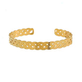 armreif gold mit geflochtenem muster Lymaja