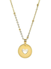 My Heart Halskette aus 316L Edelstahl 18K vergoldet mit rundem Herzanhänger - Lymaja