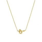 Filigrane goldene Snake Halskette aus 18k vergoldetem Edelstahl von LYMAJA mit einer geschmeidigen Schlangenkette und einem 18mm AnhÀnger.