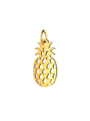 Ananas Charm Halsketten Anhänger in gold aus Edelstahl von Lymaja Jewelry