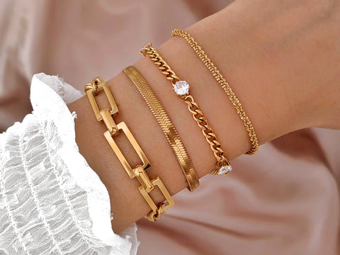 Shiny Armketten Armbänder gold von Lymaja