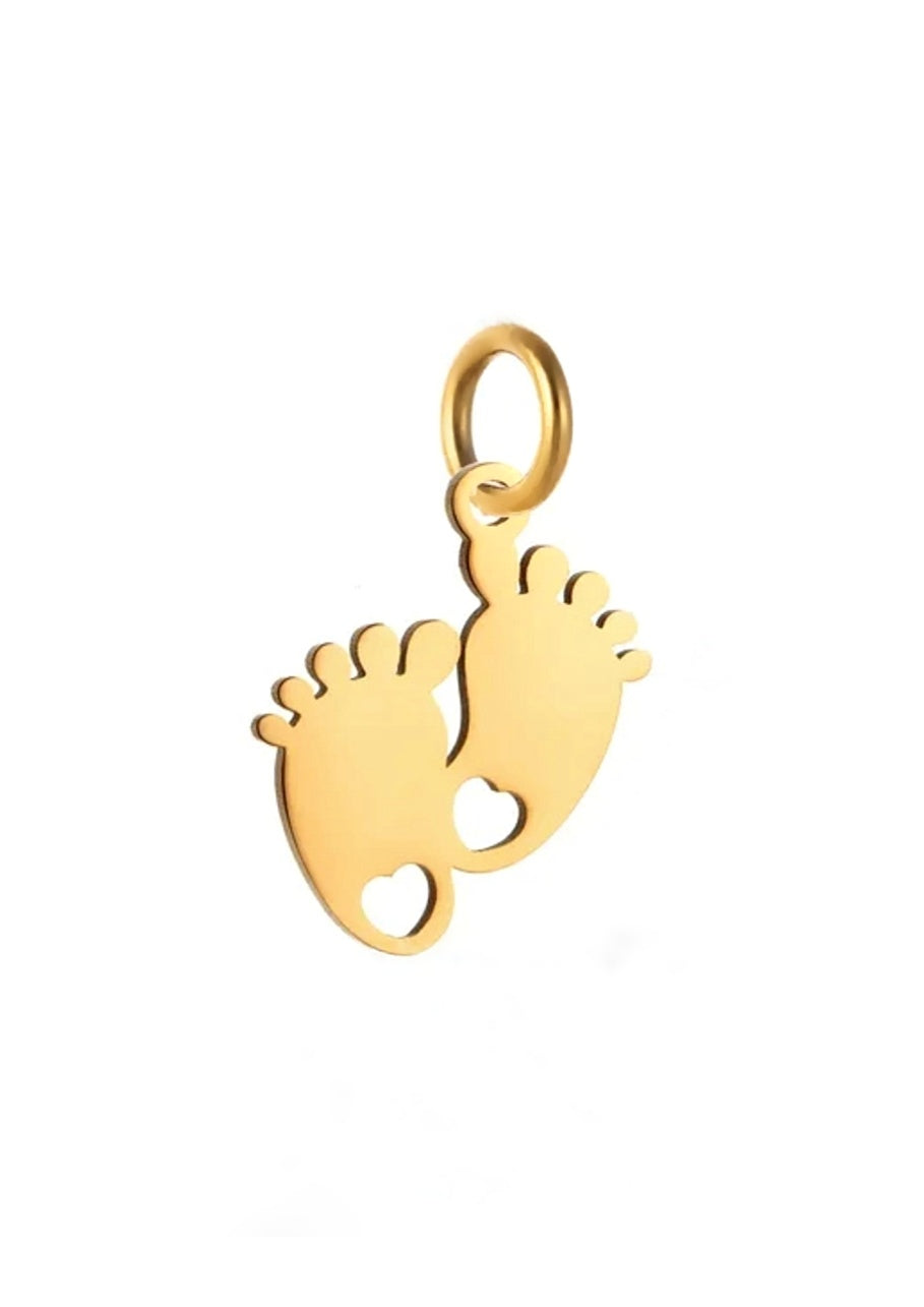 Babyfuss-Herz-Charm-Halsketten-Anhänger-gold-Lymaja