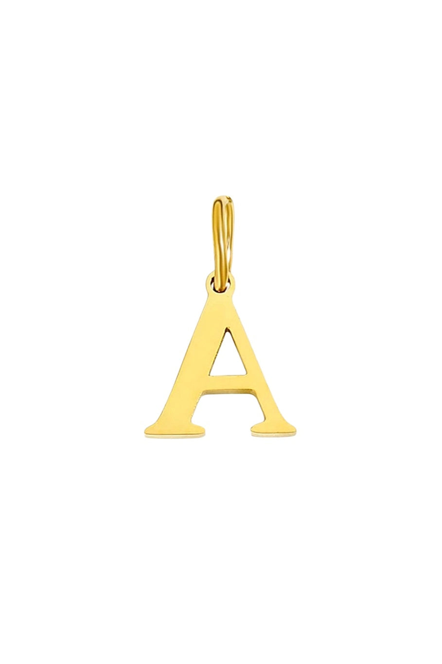 Buchstabe Charm Halsketten Anhaenger A in Gold von Lymaja