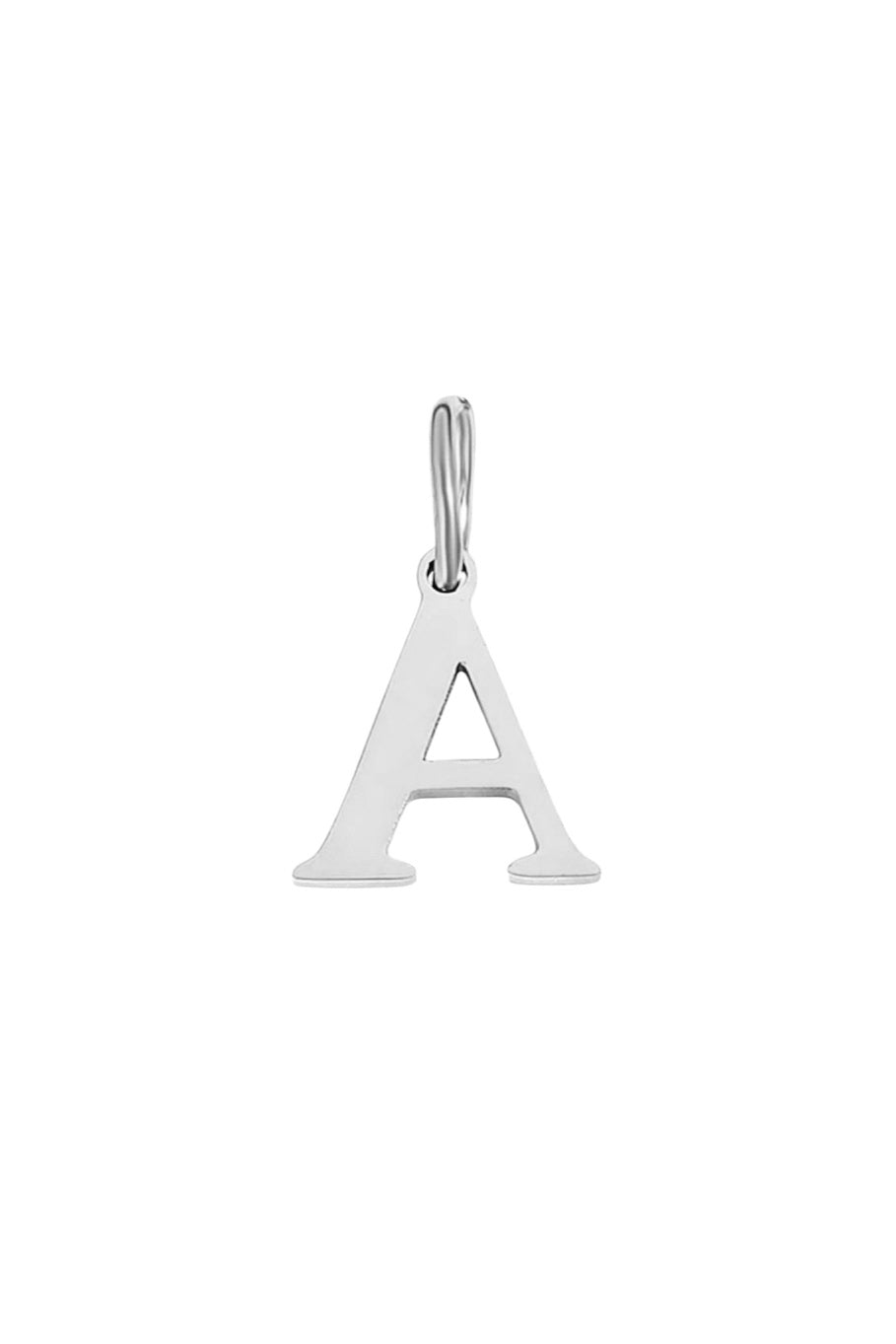 Buchstaben Charm Halsketten Anhaenger A in Silber aus Edelstahl von Lymaja Jewelry