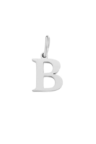 Buchstaben Charm B Halsketten Anhaenger in Silber aus Edelstahl von Lymaja Jewelry