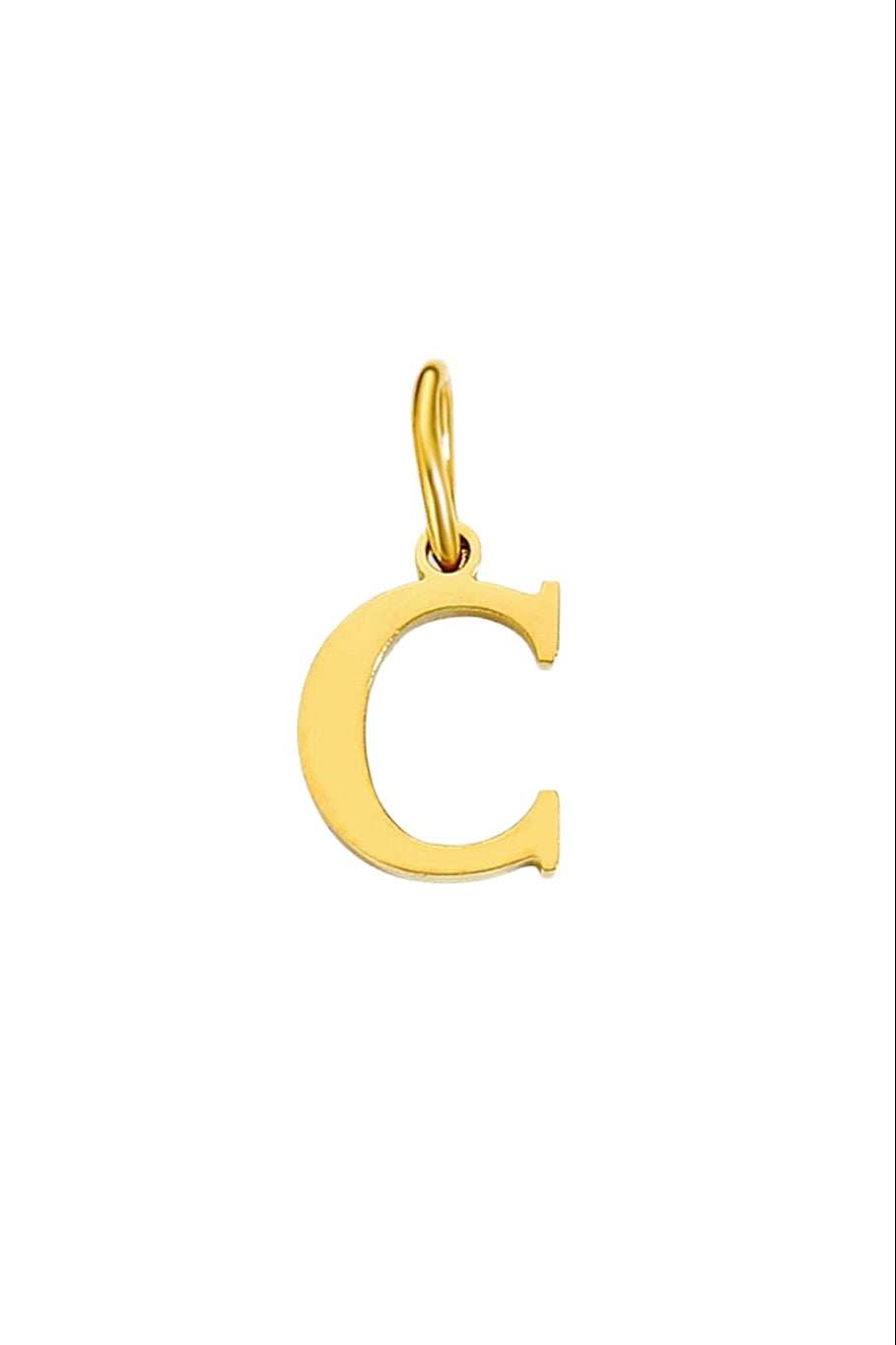 Buchstabe Charm Halsketten Anhaenger C in Gold von Lymaja