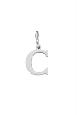 Buchstaben Charm Halsketten Anhaenger C in Silber aus Edelstahl von Lymaja Jewelry