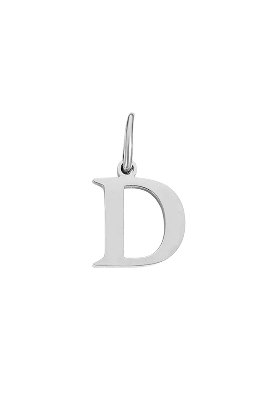 Buchstaben Charm Halsketten Anhaenger D in Silber aus Edelstahl von Lymaja Jewelry