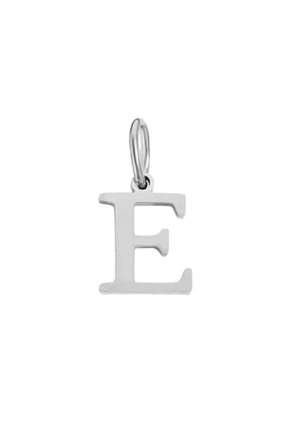 Buchstaben Charm Halsketten Anhaenger E in Silber aus Edelstahl von Lymaja Jewelry