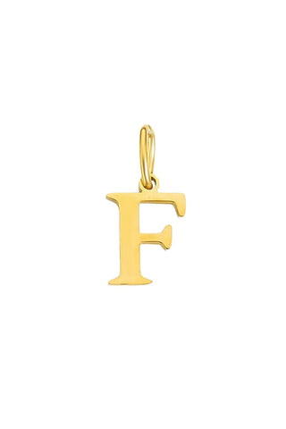 Buchstaben Charm F Halsketten Anhaenger in gold aus Edelstahl für Frauen von Lymaja Lymaja