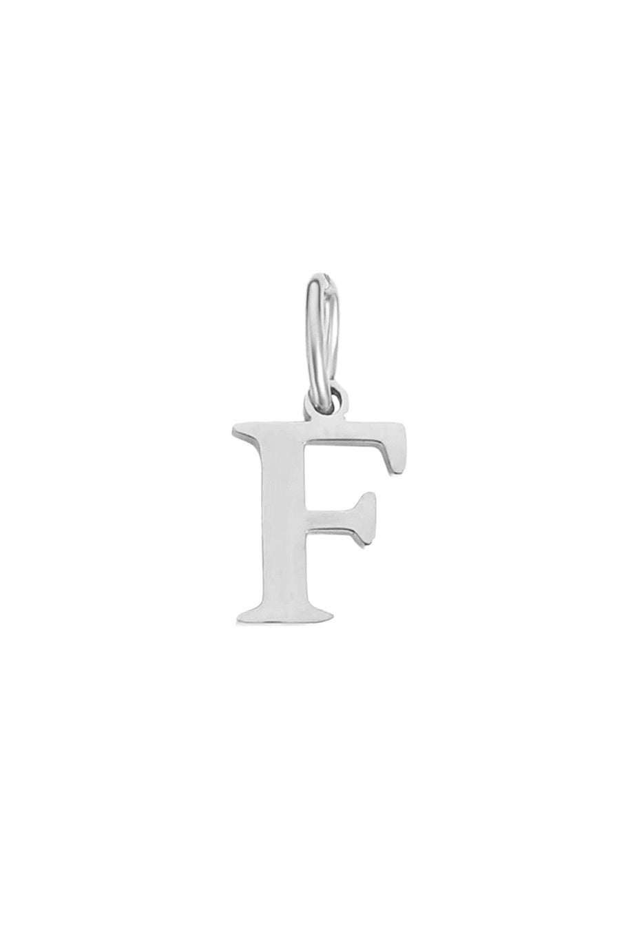 Buchstaben Charm Halsketten Anhaenger F in Silber aus Edelstahl von Lymaja Jewelry