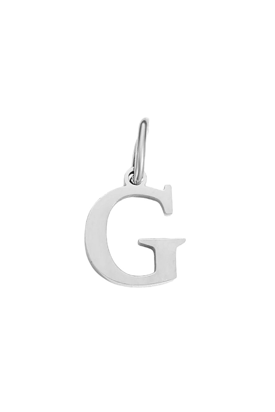 Buchstaben Charm Halsketten Anhaenger G in Silber aus Edelstahl von Lymaja Jewelry