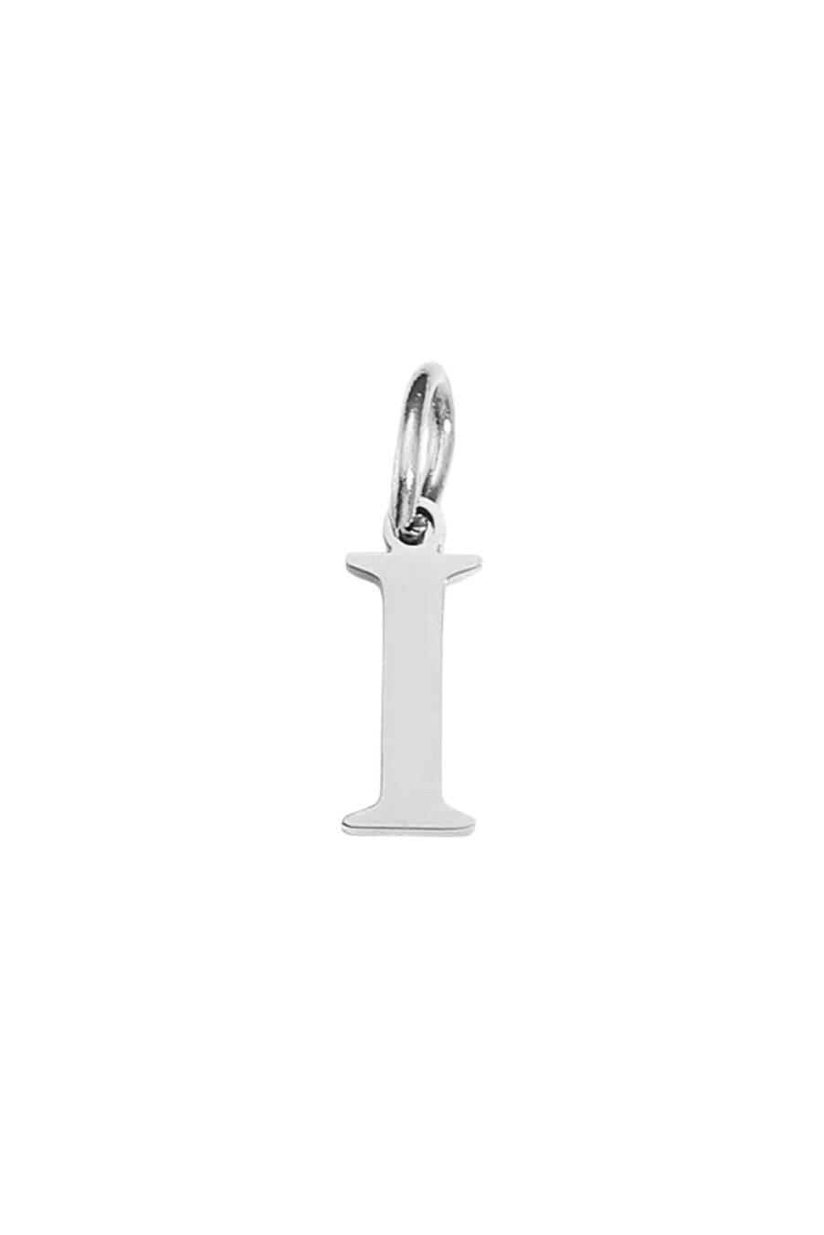 Buchstaben Charm Halsketten Anhaenger I in Silber aus Edelstahl von Lymaja Jewelry