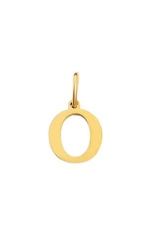 Buchstaben Charm O Halsketten Anhaenger in gold aus Edelstahl für Frauen von Lymaja Lymaja