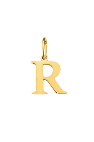 Buchstaben Charm R Halsketten Anhaenger in gold aus Edelstahl für Frauen von Lymaja Lymaja