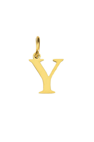 Buchstaben Charm Y Halsketten Anhaenger in gold aus Edelstahl für Frauen von Lymaja Lymaja