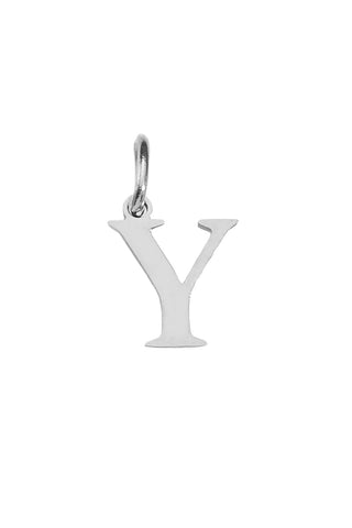 Buchstaben Charm Y Halsketten Anhaenger in Silber aus Edelstahl von Lymaja Jewelry