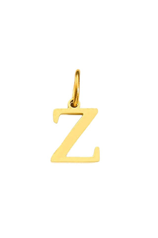 Buchstaben Charm Z Halsketten Anhaenger in gold aus Edelstahl für Frauen von Lymaja Lymaja