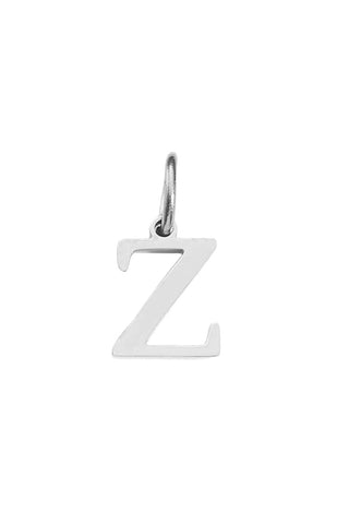 Buchstaben Charm Z Halsketten Anhaenger in Silber aus Edelstahl von Lymaja Jewelry