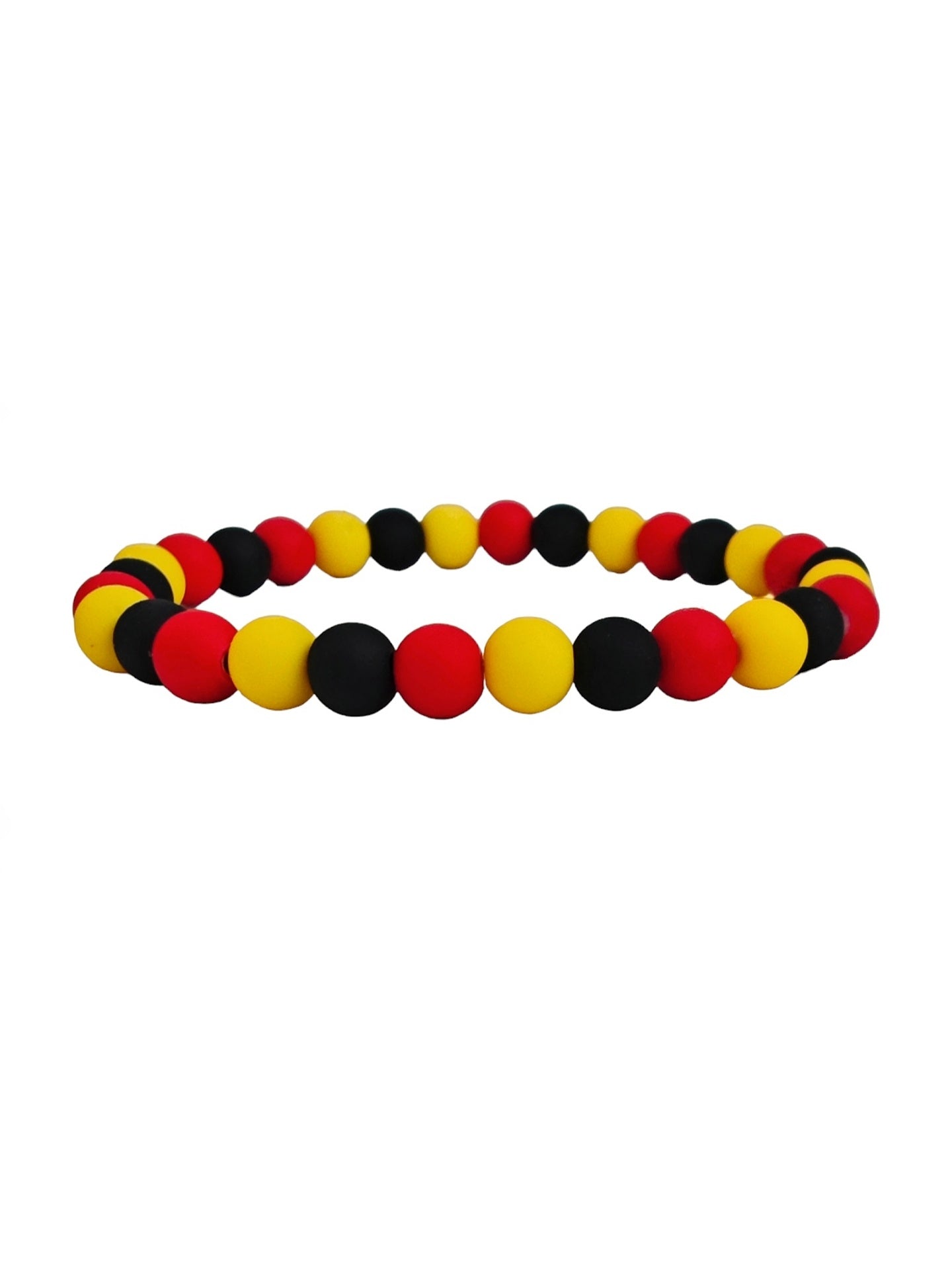 Deutschland Perlen Armband zur EM 2024 in den Farben schwarz rot gelb von Lymaja Jewelry