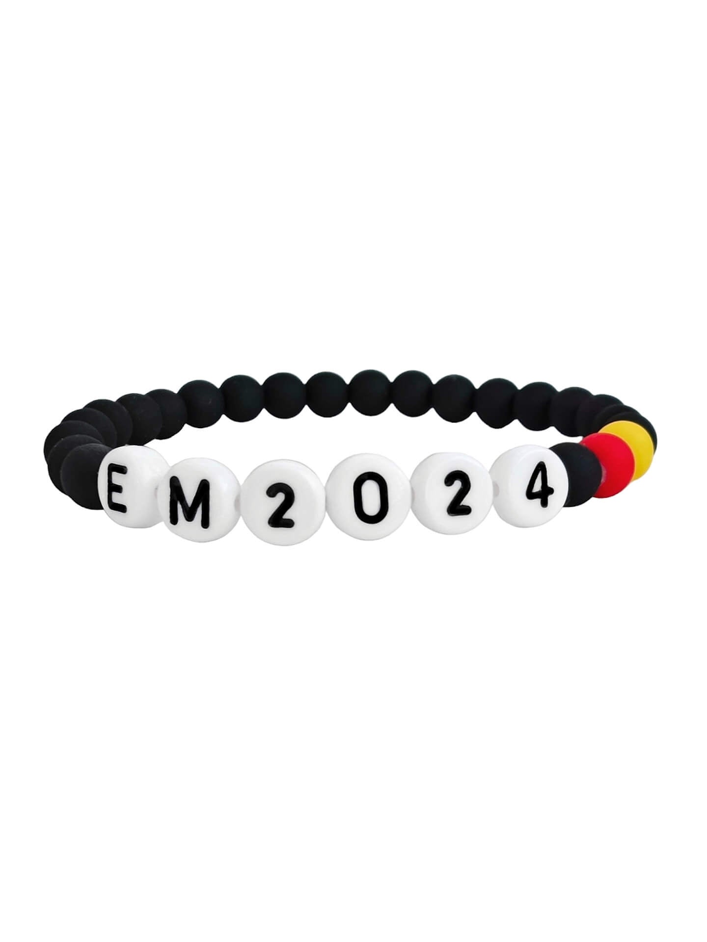 EM 2024 Deutschland Armband mit Perlen in den Farben der Deutschland Flagge schwarz rot und Gelb von Lymaja Jewelry 