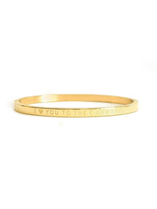 I love you to the moon and back bangle