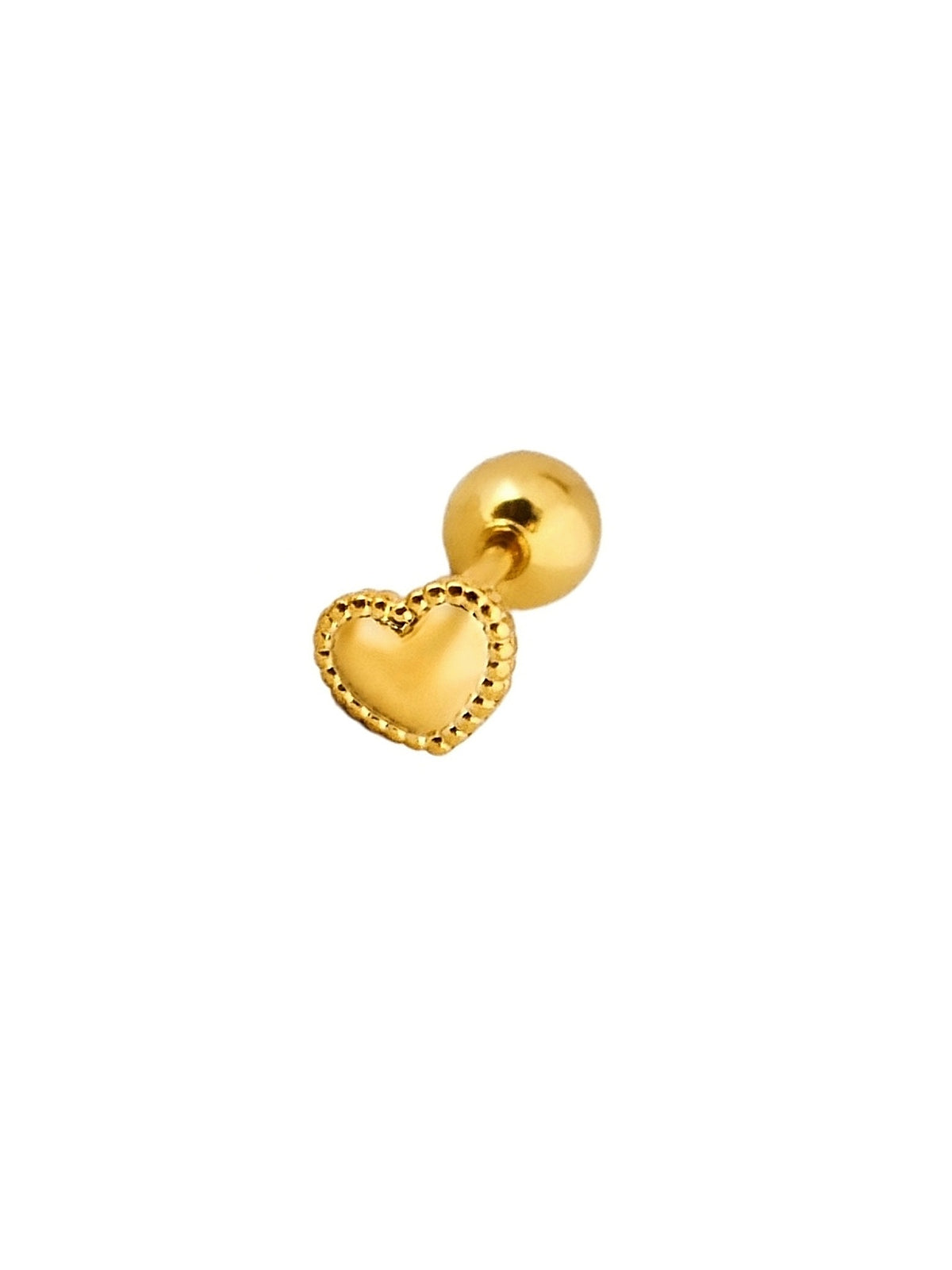 Lovely Herz Piercing Ohrstecker in gold von Lymaja