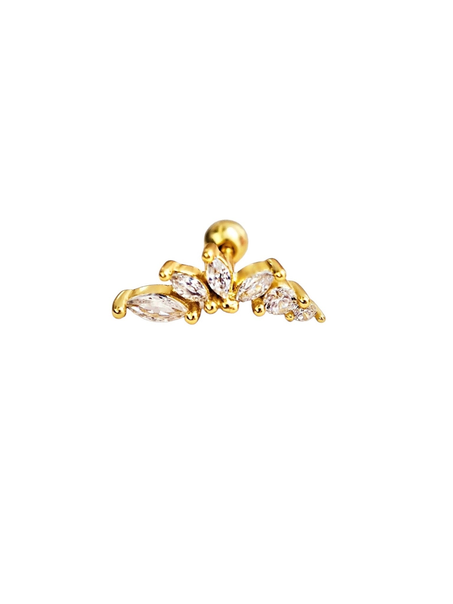 Lymaja Blueten Blumen Piercing Ohrring in gold