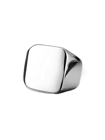 Lymaja Classy Siegel Siegel Ring Edelstahl in silber