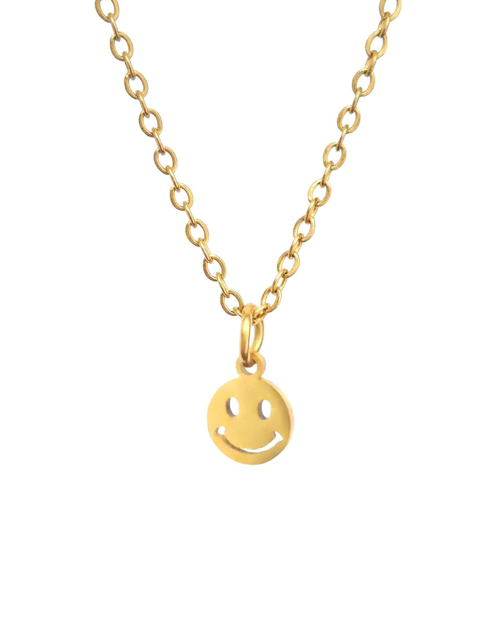 Lymaja Mini Smiley Halskette mit einem kleinen lächelnden Gesicht in gold