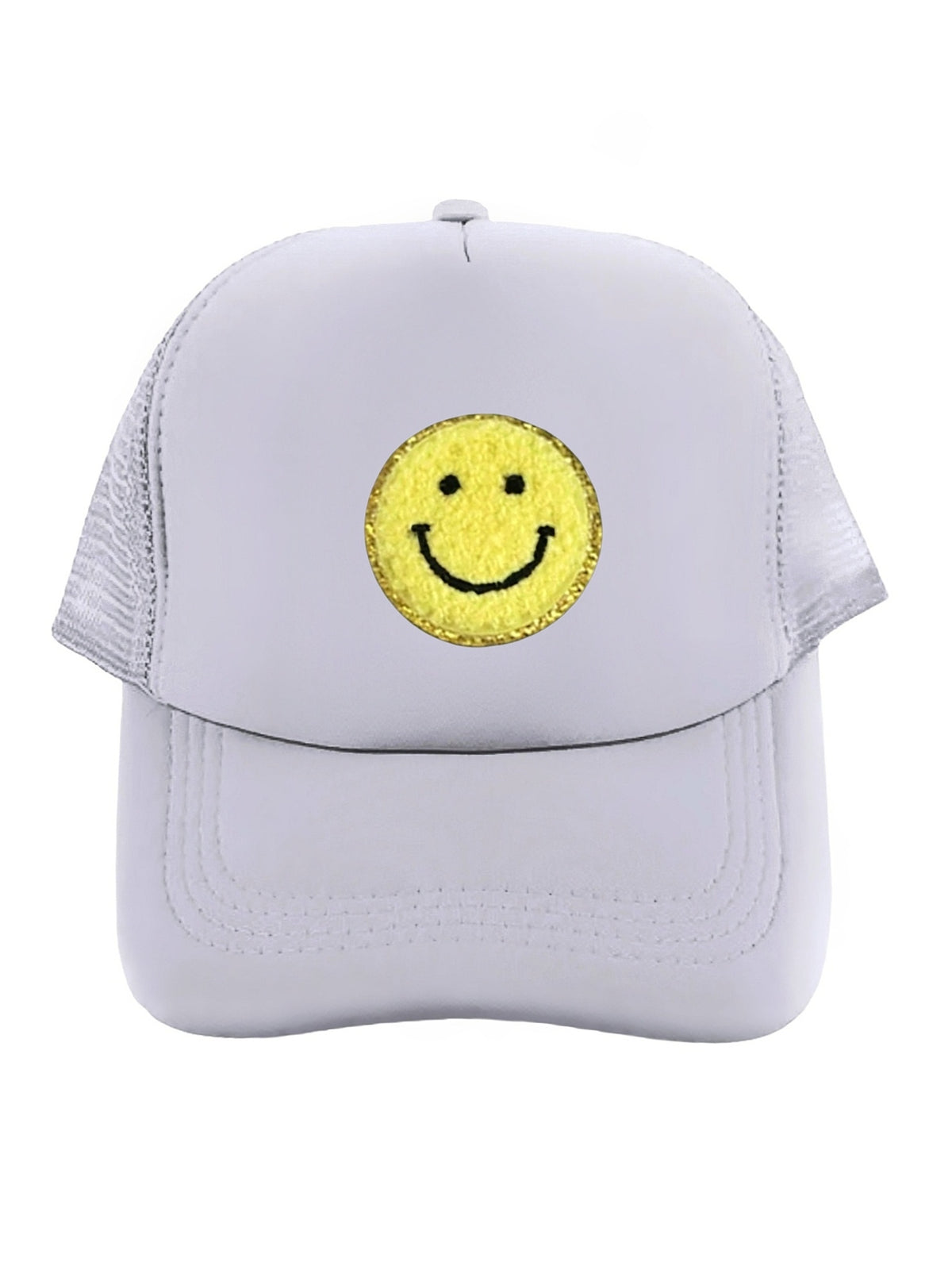 Lymaja Trucker Cap mit Smiley in Hellgrau Gelb