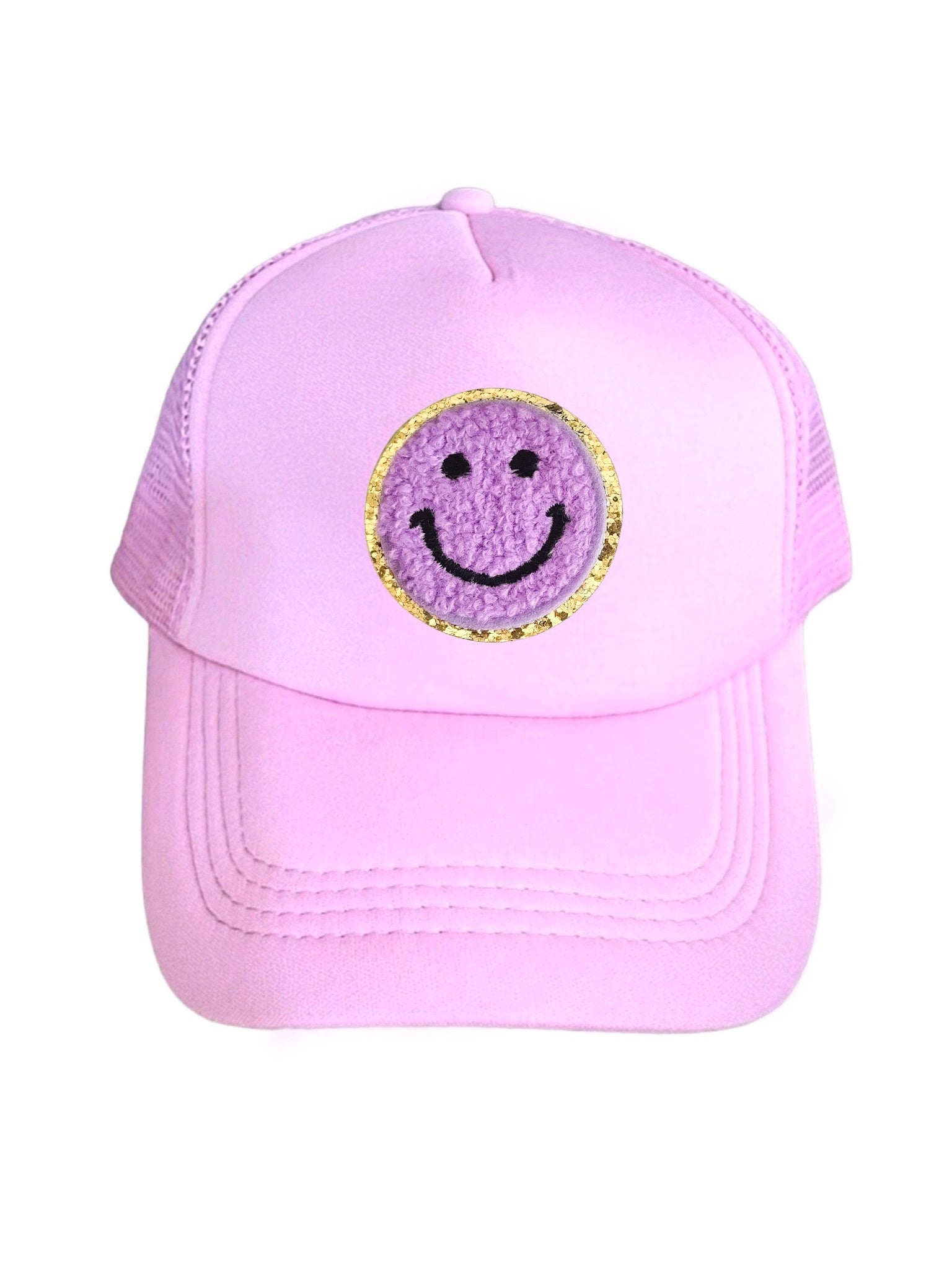 Lymaja Rosa Trucker Cap mit lila Smiley