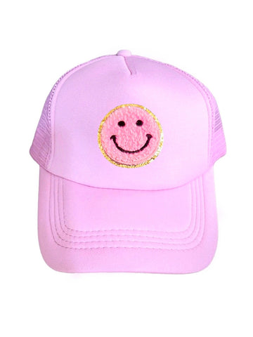 Lymaja Rosa Trucker Cap mit rosa pinken Smiley