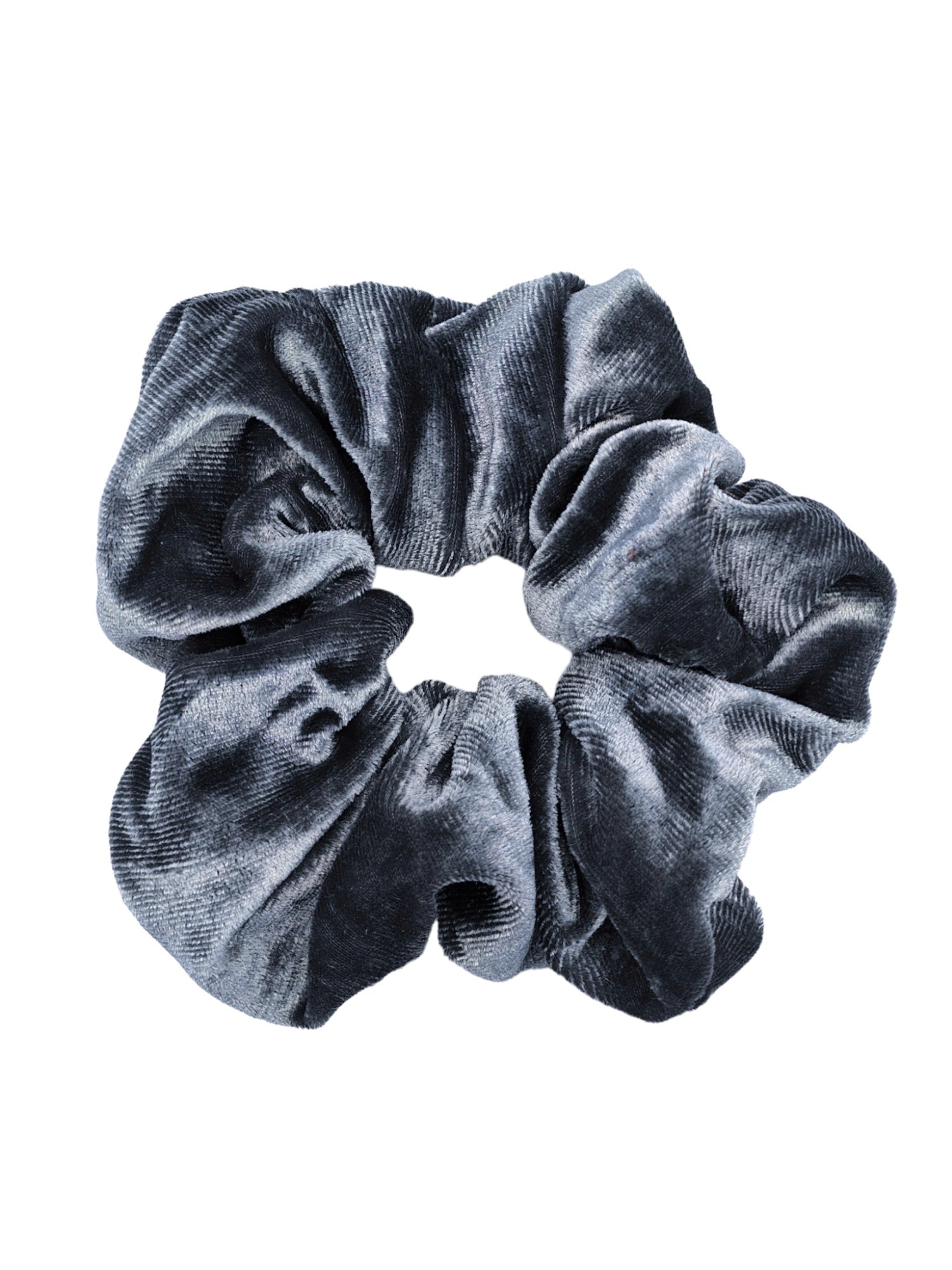 Lymaja Samt scrunchie Haargummi in marineblau hellgrau