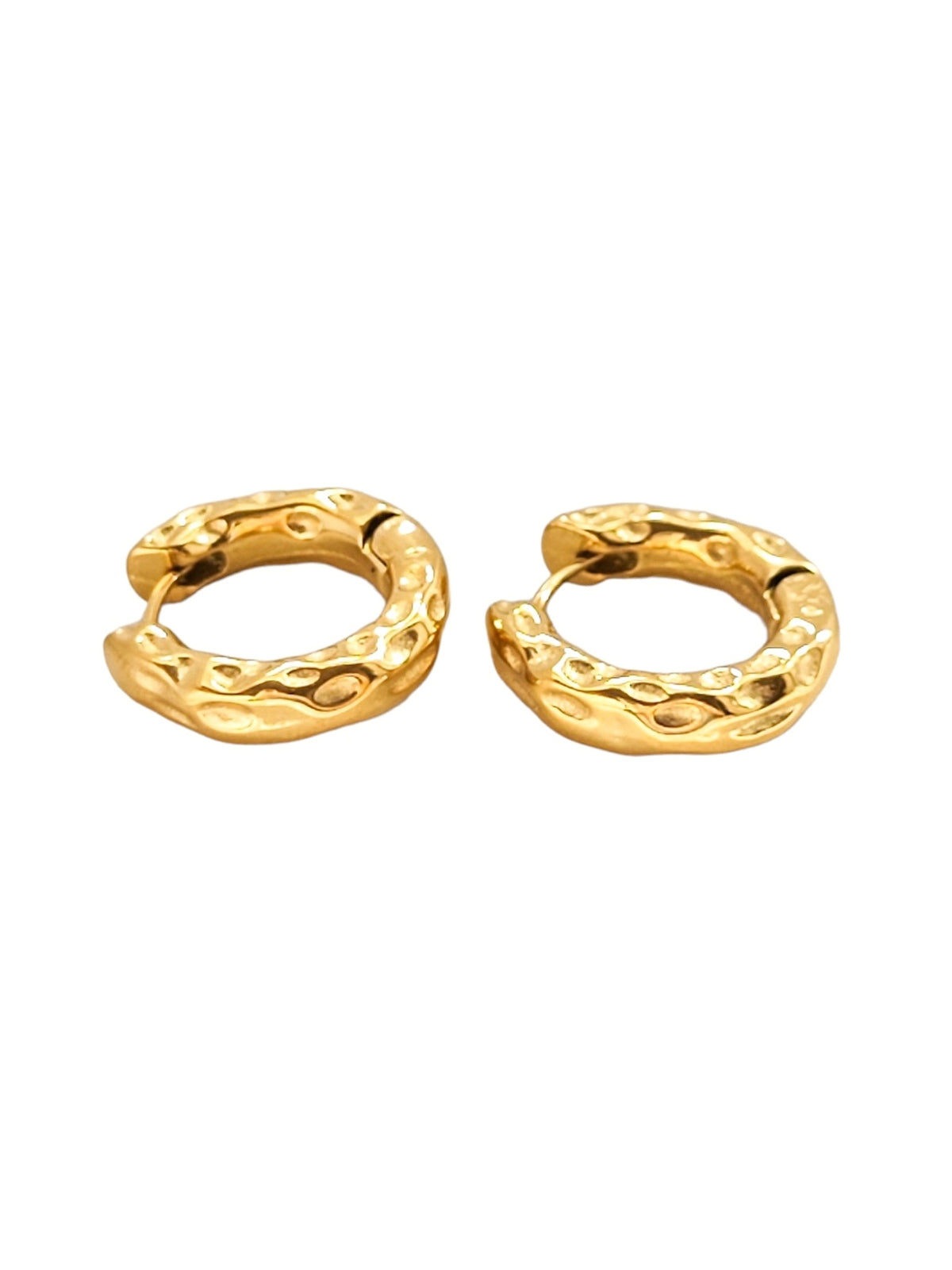 Lymaja hammered hoops ohrringe gold