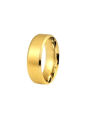 Brushed Edge Ring Gold