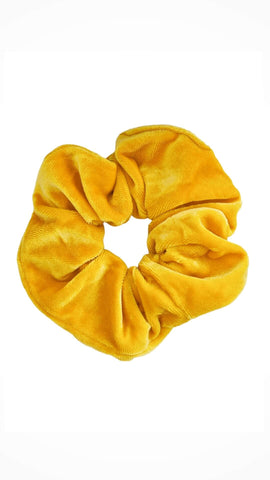 Weicher Samt Scrunchie in Sonnen Gelb Haargummi Accessoires für Frauen von Lymaja Jewelry